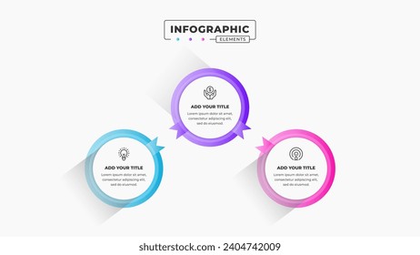 Vector label infographic design template with 3 steps or options