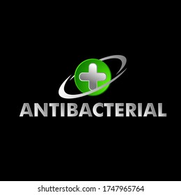 Vector label or logo Anti bacterial, protection or antiseptic icon symbol, for healthy product like as soap, toothpaste and mouthwash. It can use for logo or background