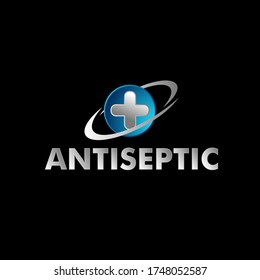 Vector label or logo Anti bacterial, protection or antiseptic icon symbol, for healthy product like as soap, toothpaste and mouthwash. It can use for logo or background