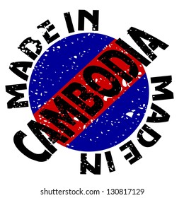 vector label Made in Cambodia