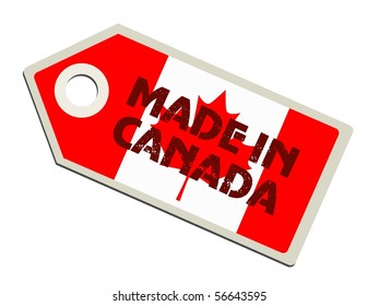 vector label Made in Canada