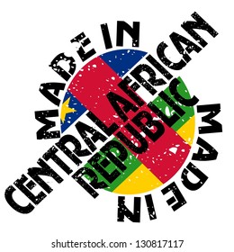 vector label Made in Central African Republic