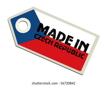 vector label Made in the Czech Republic