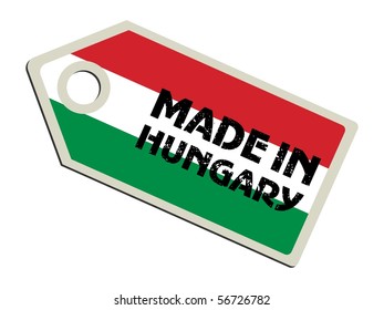 vector label Made in Hungary