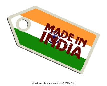 vector label Made in India