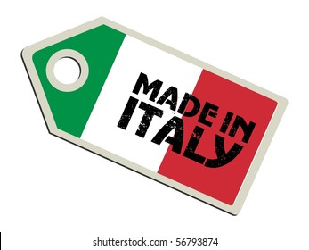 vector label Made in Italy