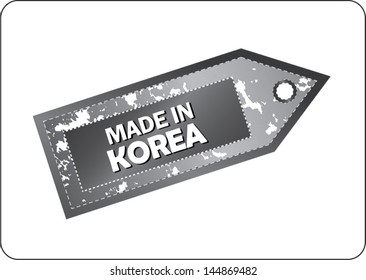 vector label made in Korea