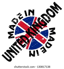 vector label Made in United Kingdom