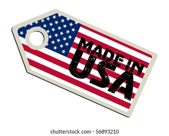 vector label Made in USA