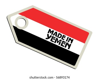 vector label Made in Yemen
