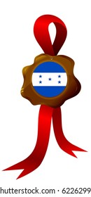 vector label with national symbols of Honduras