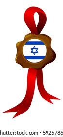 vector label with national symbols of Israel