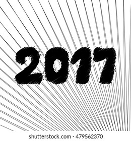 Vector label for the new 2017. Happy new year creative design for your greetings card, flyers, invitation, posters, brochure, banners, calendar
