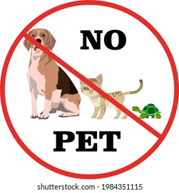 Etiqueta del vector no se permiten mascotas aquí