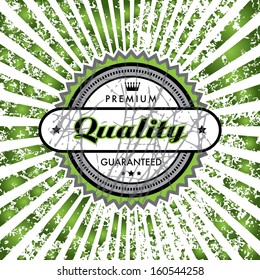 Vector label on a grungy background.