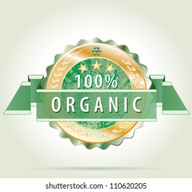 vector label for organic products