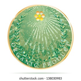 vector label for organic products