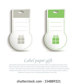 vector label paper 3D gift