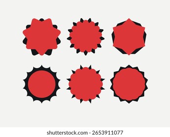 Vector label set. abstract shapes