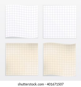Vector label set  - squared paper . Use for antique, retro, vintage, old, rustic style too. Eps 10.
