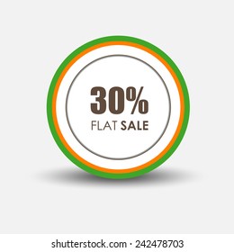 Vector label or tag design for republic day.