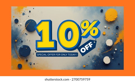 Etiqueta de Vector con el texto “Oferta especial 10%” en estilo moderno y audaz. Perfecto para el Anuncio de la venta, la etiqueta del descuento, y el diseño de la promoción aislado en el fondo blanco.