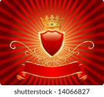 vector label for various products with medieval design elements