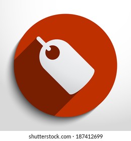 Vector label web flat icon in circle