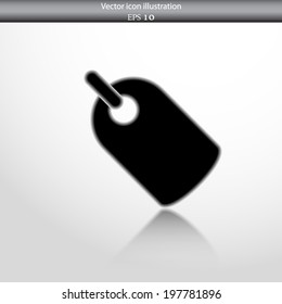 Vector label web flat icon. Isolated on white.