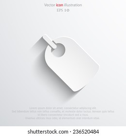Vector label web flat icon. Eps 10 illustration.
