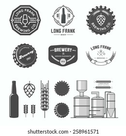 Vector labels of brewing.