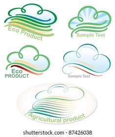 vector labels for diverse agricultural products