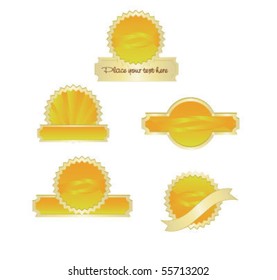 vector labels: food and beverages
