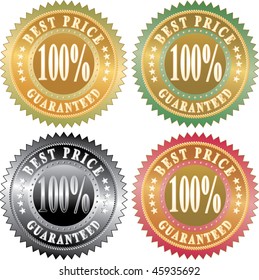 vector labels in four variations