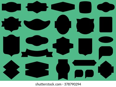 Vector labels and frames seamless pattern. Vector design elements for packaging, identity, flyer, poster, paper and covers.