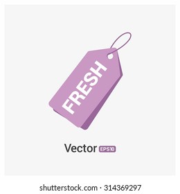 vector labels Fresh price Label Purple Tag. isolated from background. illustration.