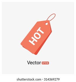 vector labels Hot price Label Orange Tag. isolated from background. illustration.