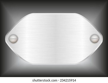 Vector Labels or Name plate with screws.Vector illustration