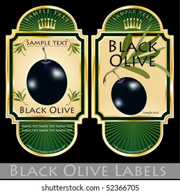 vector labels for olive products