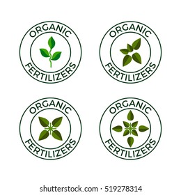 Vector labels for organic fertilizers