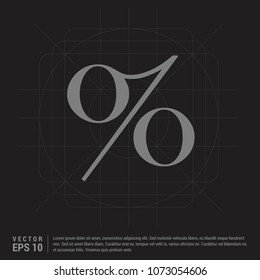 vector labels Percent price icon - Black Creative Background