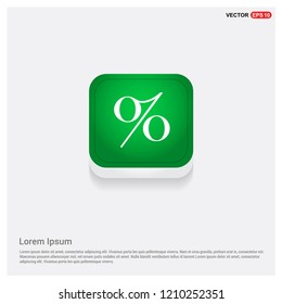 vector labels Percent price iconGreen Web Button - Free vector icon