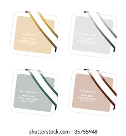 Vector labels with ribbon