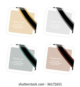 Vector labels with ribbon