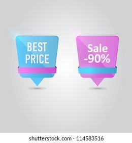 Vector Labels with sale messages