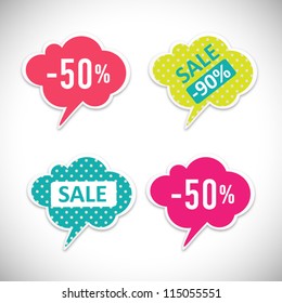 Vector Labels with sale messages