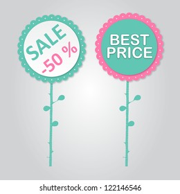 Vector Labels with sale messages