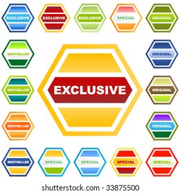 Vector labels. Vector set.