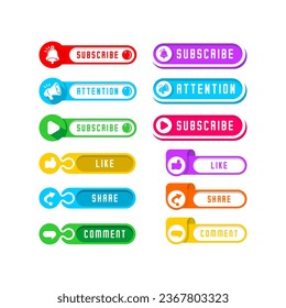 vector labels of various kinds of subscribe signs, technology infographic elements