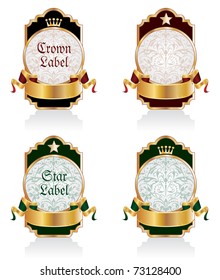 vector labels for various products like food, beverages, cosmetics etc.